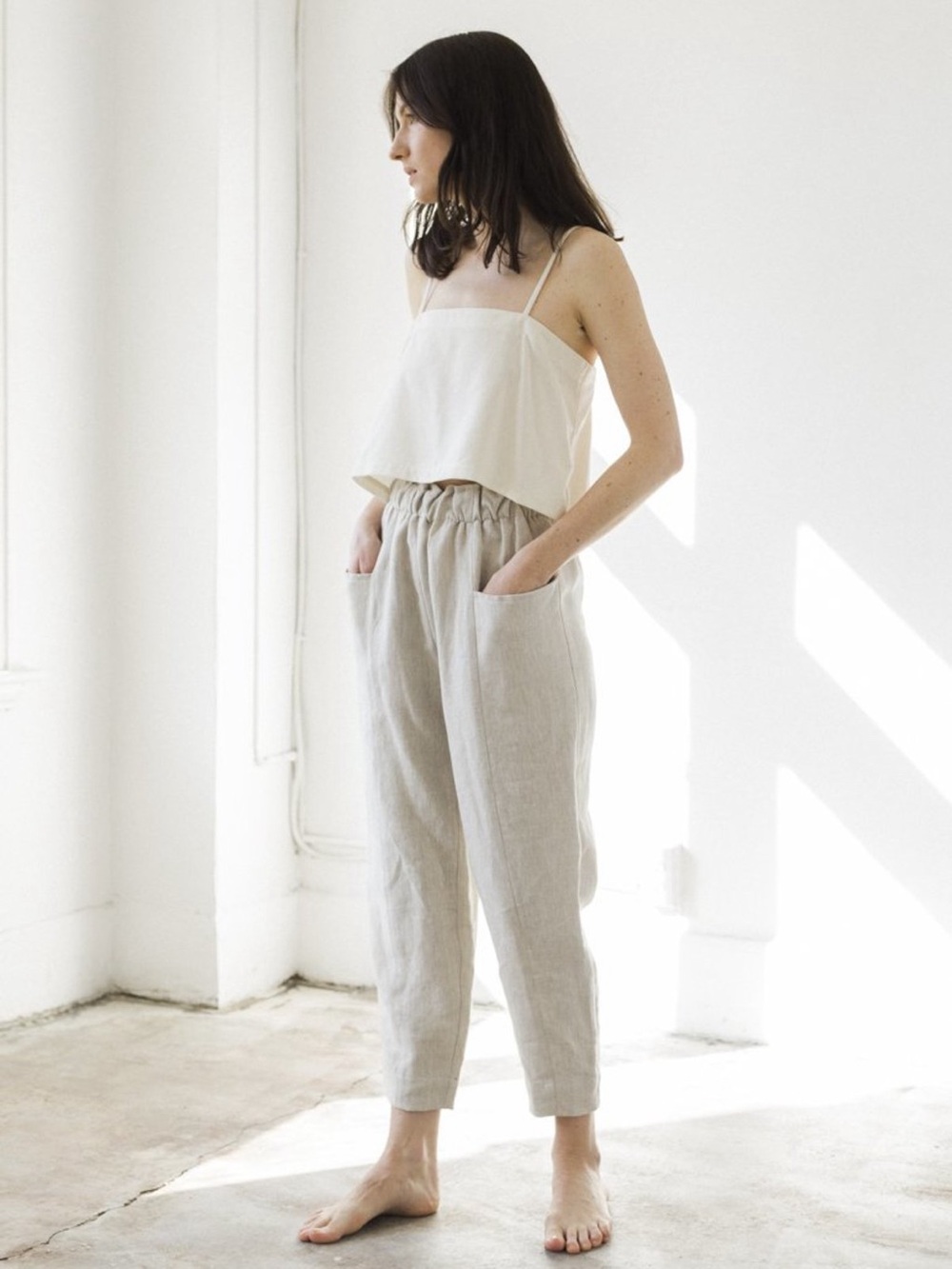 OZMA linen utility pants